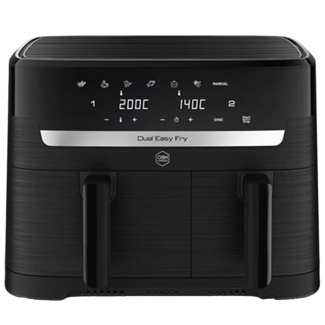OBH Nordica Easy Fry Dual airfryer (8,3 l, svart)